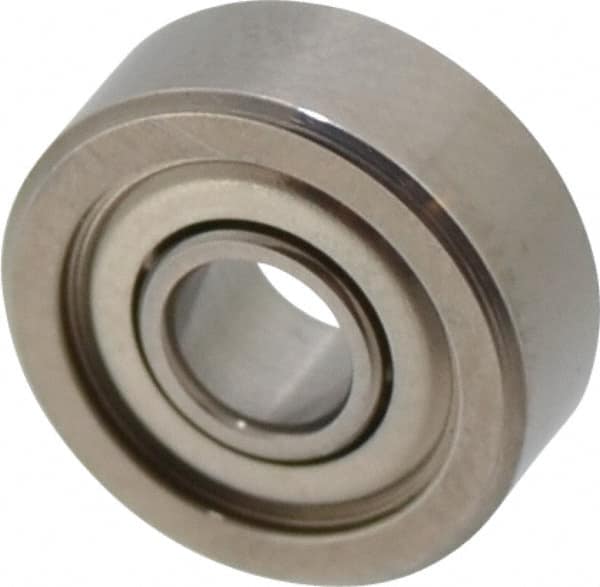 Value Collection - 3/16" Bore Diam, 5/16" OD, Double Shield Miniature Radial Ball Bearing - 1/8" Wide, 1 Row, Round Bore, 29 Lb Static Capacity, 81 Lb Dynamic Capacity - Americas Industrial Supply