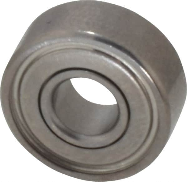 Value Collection - 3/16" Bore Diam, 1/2" OD, Double Shield Miniature Radial Ball Bearing - 0.196" Wide, 1 Row, Round Bore, 108 Lb Static Capacity, 293 Lb Dynamic Capacity - Americas Industrial Supply