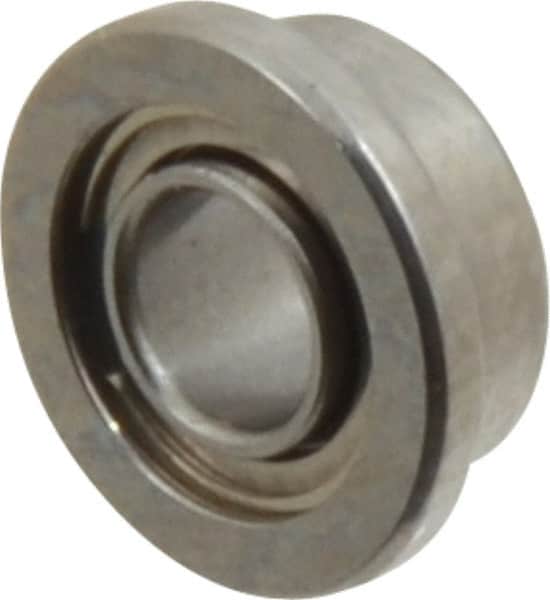 Value Collection - 3/32" Bore Diam, 3/16" OD, Double Shield Miniature Radial Ball Bearing - 3/32" Wide, With Flange, 1 Row, Round Bore, 10 Lb Static Capacity, 31 Lb Dynamic Capacity - Americas Industrial Supply