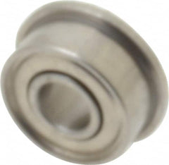 Value Collection - 1/8" Bore Diam, 5/16" OD, Double Shield Miniature Radial Ball Bearing - 9/64" Wide, With Flange, 1 Row, Round Bore, 40 Lb Static Capacity, 124 Lb Dynamic Capacity - Americas Industrial Supply