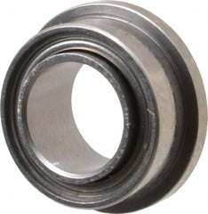 Value Collection - 1/8" Bore Diam, 3/8" OD, Double Shield Miniature Radial Ball Bearing - 9/64" Wide, With Flange, 1 Row, Round Bore, 49 Lb Static Capacity, 144 Lb Dynamic Capacity - Americas Industrial Supply