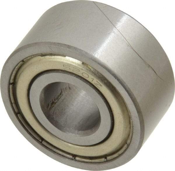 Tritan - 12mm Bore Diam, 32mm OD, Double Shield Angular Contact Radial Ball Bearing - 15.9mm Wide, 2 Rows, Round Bore, 1,300 Lb Static Capacity, 2,300 Lb Dynamic Capacity - Americas Industrial Supply