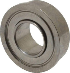 Value Collection - 1/4" Bore Diam, 1/2" OD, Double Shield Miniature Radial Ball Bearing - 3/16" Wide, With Flange, 2 Rows, Round Bore, 90 Lb Static Capacity, 243 Lb Dynamic Capacity - Americas Industrial Supply