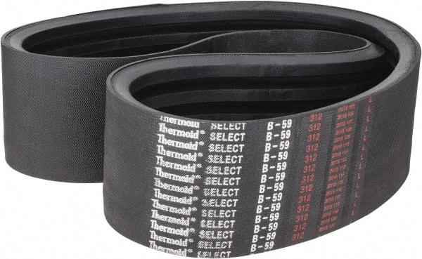 Value Collection - Section B, V-Belt - Neoprene Rubber, Classic Banded, No. B-59 - Americas Industrial Supply