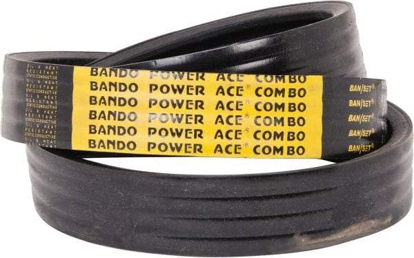 Bando - Section CX, 7/8" Wide, 191" Outside Length, V-Belt - Black, No. CX187 - Americas Industrial Supply