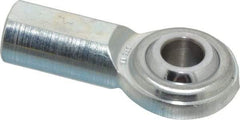 Made in USA - 5/16" ID, 7/8" Max OD, 3,600 Lb Max Static Cap, Plain Female Spherical Rod End - 5/16-24 RH, Steel with Steel Raceway - Americas Industrial Supply