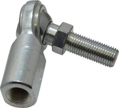 Made in USA - 3/8" ID, 1" Max OD, 5,100 Lb Max Static Cap, Female Spherical Rod End with Stud - 3/8-24 RH, Steel with Steel Raceway - Americas Industrial Supply