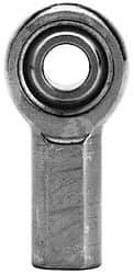 Made in USA - 5/8" ID, 1-1/2" Max OD, 17,959 Lb Max Static Cap, Female Spherical Rod End with Stud - 5/8-18 RH, Alloy Steel with Steel Raceway - Americas Industrial Supply