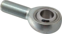 Made in USA - 3/4" ID, 1-3/4" Max OD, 28,090 Lb Max Static Cap, Plain Male Spherical Rod End - 3/4-16 RH, Alloy Steel with Steel Raceway - Americas Industrial Supply