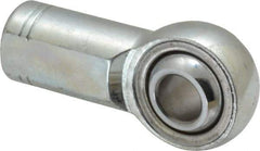 Made in USA - 7/16" ID, 1-1/8" Max OD, 10,290 Lb Max Static Cap, Plain Female Spherical Rod End - 7/16-20 RH, Alloy Steel with Steel Raceway - Americas Industrial Supply