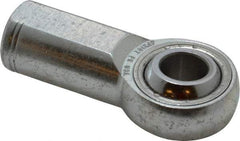 Made in USA - 5/8" ID, 1-1/2" Max OD, 17,959 Lb Max Static Cap, Plain Female Spherical Rod End - 5/8-18 RH, Alloy Steel with Steel Raceway - Americas Industrial Supply