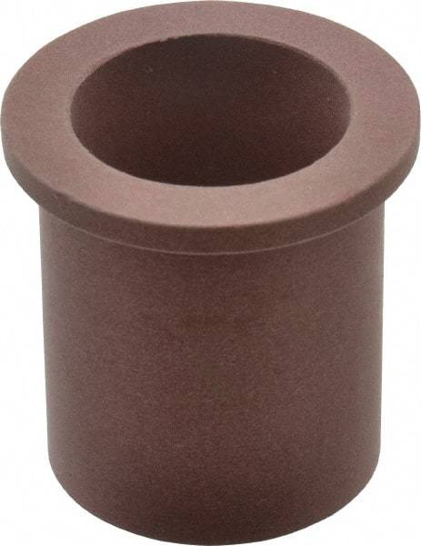 Bunting Bearing - 1" Inside x 1-1/4" Outside Diam, PTFE Sleeve Bearing - 1-1/2" Flange Outside Diam, 1/8" Flange Thickness, 1-1/2" OAL - Americas Industrial Supply