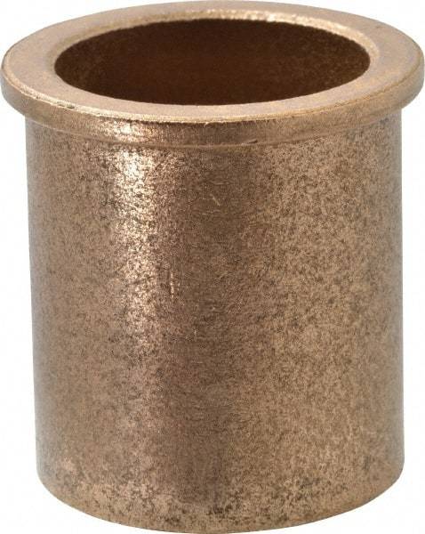 Boston Gear - 1-1/4" Inside x 1-1/2" Outside Diam, Oil Impregnated Bronze SAE-841 Flanged Sleeve Bearing - 1-3/4" Flange Outside Diam, 1/8" Flange Thickness, 1-3/4" OAL - Americas Industrial Supply