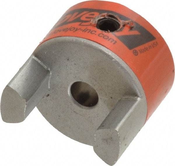 Lovejoy - 1/4" Max Bore Diam, Flexible Coupling Hub - 1.08" OD, 1.72" OAL, Sintered Iron, Order 2 Hubs & 1 Spider for Complete Coupling - Americas Industrial Supply