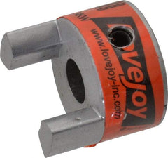 Lovejoy - 3/8" Max Bore Diam, Flexible Coupling Hub - 1.08" OD, 1.72" OAL, Sintered Iron, Order 2 Hubs & 1 Spider for Complete Coupling - Americas Industrial Supply