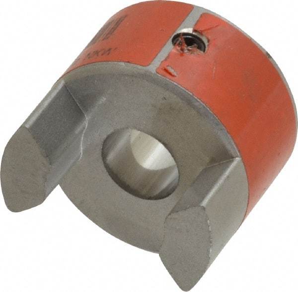 Lovejoy - 1/2" Max Bore Diam, Flexible Coupling Hub - 1.36" OD, 2" OAL, Sintered Iron, Order 2 Hubs & 1 Spider for Complete Coupling - Americas Industrial Supply