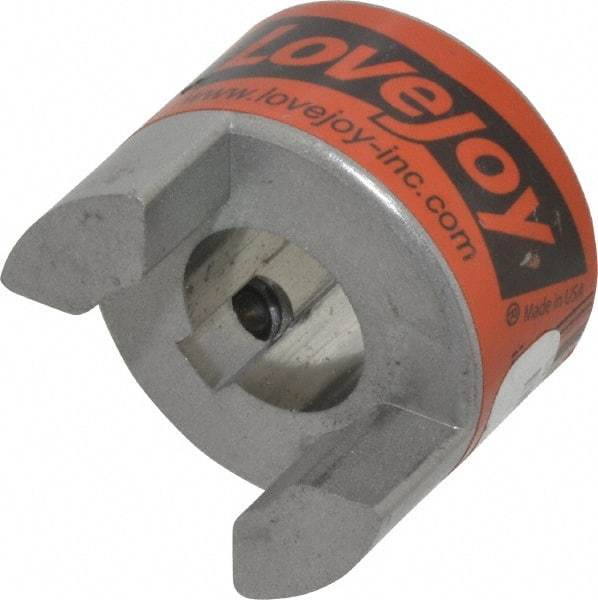 Lovejoy - 5/8" Max Bore Diam, 3/16" x 3/32" Keyway Width x Depth, Flexible Coupling Hub - 1.36" OD, 2" OAL, Sintered Iron, Order 2 Hubs & 1 Spider for Complete Coupling - Americas Industrial Supply