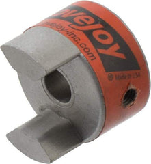 Lovejoy - 10mm Max Bore, Flexible Coupling Hub - 1.36" OD, 2" OAL, Sintered Iron, Order 2 Hubs & 1 Spider for Complete Coupling - Americas Industrial Supply