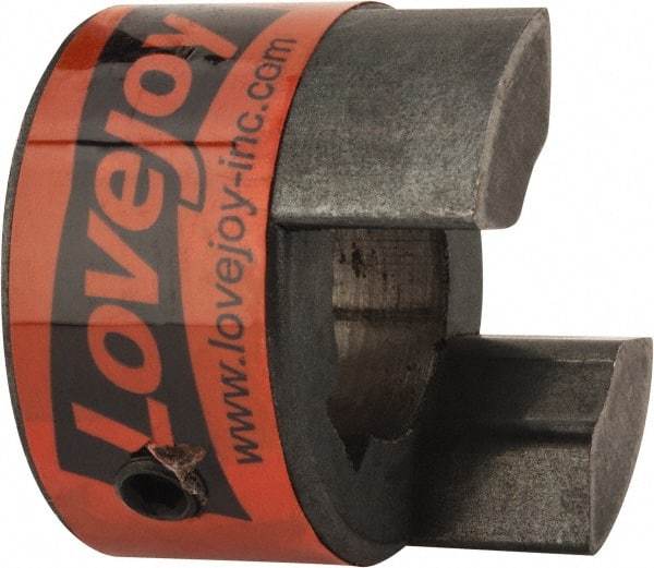 Lovejoy - 19mm Max Bore, 6mm x 2.8mm Keyway Width x Depth, Flexible Coupling Hub - 1.36" OD, 2" OAL, Sintered Iron, Order 2 Hubs & 1 Spider for Complete Coupling - Americas Industrial Supply