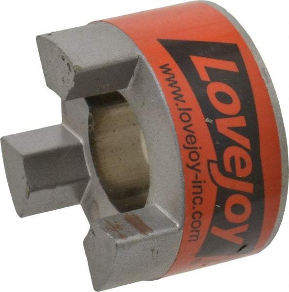 Lovejoy - 7/8" Max Bore Diam, 3/16" x 3/32" Keyway Width x Depth, Flexible Coupling Hub - 1-3/4" OD, 2.12" OAL, Sintered Iron, Order 2 Hubs & 1 Spider for Complete Coupling - Americas Industrial Supply