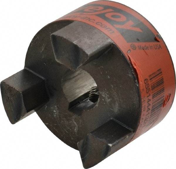 Lovejoy - 14mm Max Bore, 5mm x 2.3mm Keyway Width x Depth, Flexible Coupling Hub - 1-3/4" OD, 2.12" OAL, Sintered Iron, Order 2 Hubs & 1 Spider for Complete Coupling - Americas Industrial Supply