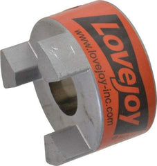 Lovejoy - 7/8" Max Bore Diam, 3/16" x 3/32" Keyway Width x Depth, Flexible Coupling Hub - 2.11" OD, 2-1/2" OAL, Sintered Iron, Order 2 Hubs & 1 Spider for Complete Coupling - Americas Industrial Supply