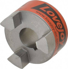 Lovejoy - 20mm Max Bore, 6mm x 2.8mm Keyway Width x Depth, Flexible Coupling Hub - 2.11" OD, 2-1/2" OAL, Sintered Iron, Order 2 Hubs & 1 Spider for Complete Coupling - Americas Industrial Supply