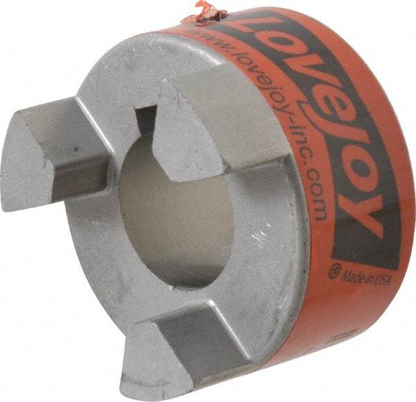 Lovejoy - 25mm Max Bore, 8mm x 3.3mm Keyway Width x Depth, Flexible Coupling Hub - 2.11" OD, 2-1/2" OAL, Sintered Iron, Order 2 Hubs & 1 Spider for Complete Coupling - Americas Industrial Supply