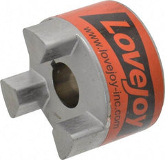 Lovejoy - 7/8" Max Bore Diam, 3/16" x 3/32" Keyway Width x Depth, Flexible Coupling Hub - 2.54" OD, 3-1/2" OAL, Sintered Iron, Order 2 Hubs & 1 Spider for Complete Coupling - Americas Industrial Supply