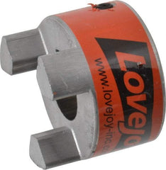 Lovejoy - 1-1/8" Max Bore Diam, 1/4" x 1/8" Keyway Width x Depth, Flexible Coupling Hub - 2.54" OD, 3-1/2" OAL, Sintered Iron, Order 2 Hubs & 1 Spider for Complete Coupling - Americas Industrial Supply