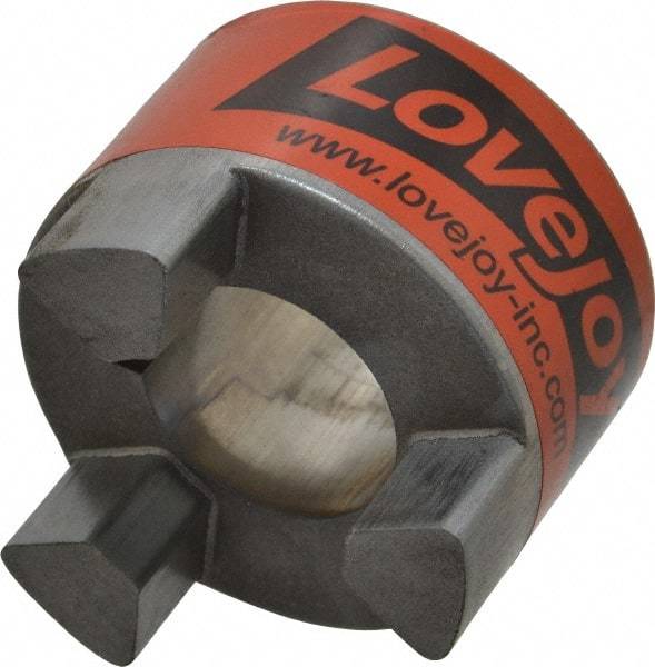 Lovejoy - 1-1/4" Max Bore Diam, 1/4" x 1/8" Keyway Width x Depth, Flexible Coupling Hub - 2.54" OD, 3-1/2" OAL, Sintered Iron, Order 2 Hubs & 1 Spider for Complete Coupling - Americas Industrial Supply