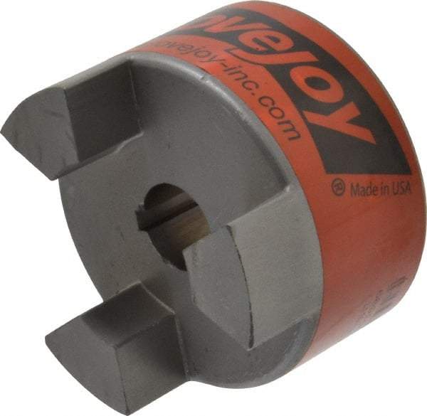 Lovejoy - 7/8" Max Bore Diam, 3/16" x 3/32" Keyway Width x Depth, Flexible Coupling Hub - 3.31" OD, 4-1/4" OAL, Sintered Iron, Order 2 Hubs & 1 Spider for Complete Coupling - Americas Industrial Supply