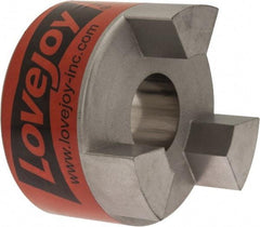 Lovejoy - 1-1/4" Max Bore Diam, 1/4" x 1/8" Keyway Width x Depth, Flexible Coupling Hub - 3.31" OD, 4-1/4" OAL, Sintered Iron, Order 2 Hubs & 1 Spider for Complete Coupling - Americas Industrial Supply