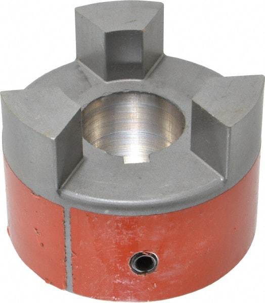 Lovejoy - 1-3/8" Max Bore Diam, 5/16" x 5/32" Keyway Width x Depth, Flexible Coupling Hub - 3.31" OD, 4-1/4" OAL, Sintered Iron, Order 2 Hubs & 1 Spider for Complete Coupling - Americas Industrial Supply