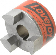 Lovejoy - 28mm Max Bore, 8mm x 3.3mm Keyway Width x Depth, Flexible Coupling Hub - 3.31" OD, 4-1/4" OAL, Sintered Iron, Order 2 Hubs & 1 Spider for Complete Coupling - Americas Industrial Supply