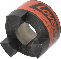 Lovejoy - 42mm Max Bore, 12mm x 3.3mm Keyway Width x Depth, Flexible Coupling Hub - 3.31" OD, 4-1/4" OAL, Sintered Iron, Order 2 Hubs & 1 Spider for Complete Coupling - Americas Industrial Supply