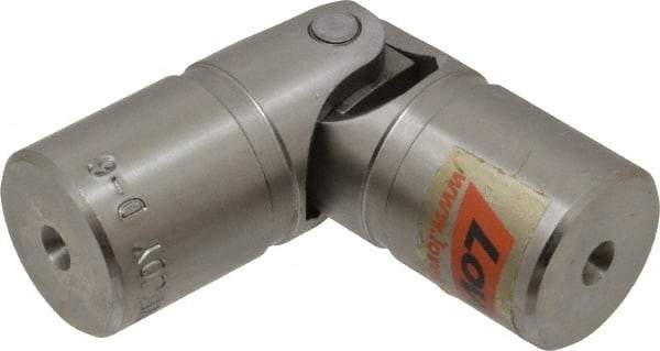 Lovejoy - 1" Bore Depth, 1,560 In/Lbs. Torque, D-Type Single Universal Joint - 1/2" Inside x 1" Outside Diam, 3-3/8" OAL - Americas Industrial Supply