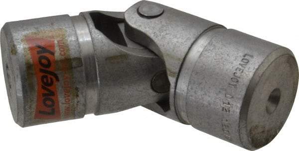 Lovejoy - 1-1/2" Bore Depth, 15,600 In/Lbs. Torque, D-Type Single Universal Joint - 1" Inside x 2" Outside Diam, 5-7/16" OAL - Americas Industrial Supply