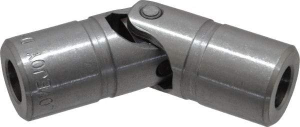 Lovejoy - 7/8" Bore Depth, 1,176 In/Lbs. Torque, D-Type Single Universal Joint - 7/16" Inside x 7/8" Outside Diam, 3" OAL - Americas Industrial Supply