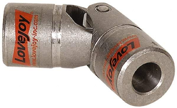 Lovejoy - 1-3/16" Bore Depth, 5,280 In/Lbs. Torque, D-Type Single Universal Joint - 3/4" Inside x 1-1/2" Outside Diam, 4-1/4" OAL - Americas Industrial Supply