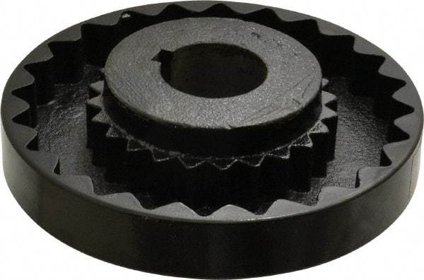 Lovejoy - 1-3/8" Max Bore Diam, 5/16" x 5/32" Keyway Width x Depth, Flexible Coupling Hub - 5.45" OD, 4.44" OAL, Cast Iron - Americas Industrial Supply