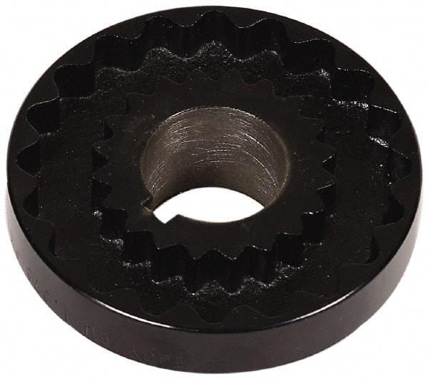 Lovejoy - 1-3/4" Max Bore Diam, 3/8" x 3/16" Keyway Width x Depth, Flexible Coupling Hub - 6.35" OD, 5.06" OAL, Cast Iron - Americas Industrial Supply