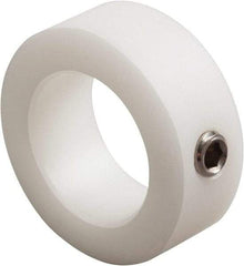 Climax Metal Products - 7/8" Bore, Nylon, Set Screw Shaft Collar - 1-3/8" Outside Diam, 9/16" Wide - Americas Industrial Supply