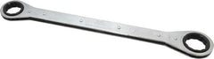 Lang - 1-1/16" x 1-1/4" 12 Point Ratcheting Box Wrench - Double End, 15" OAL, Steel, Nickel Chrome Finish - Americas Industrial Supply