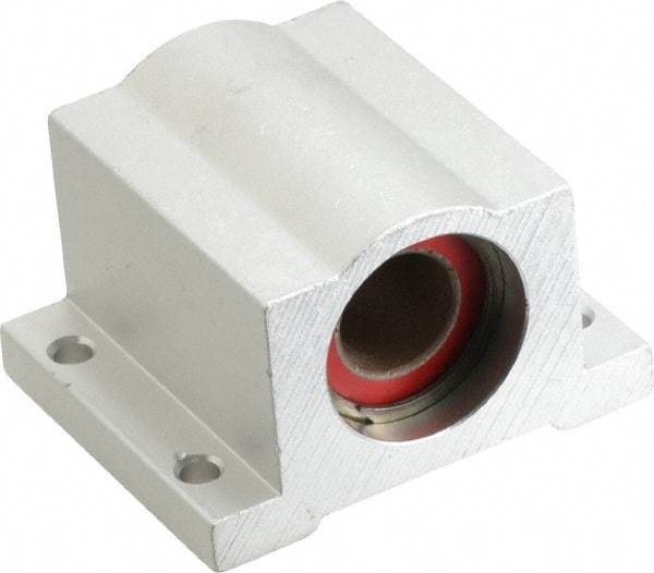 Pacific Bearing - 1/2" ID, 2" OAW x 1.688" OAL x 1-1/4" OAH Closed Single Pillow Block - 1-11/16 Inch Overall Length x 1-1/4 Inch Overall Height x 2 Inch Width, - Americas Industrial Supply