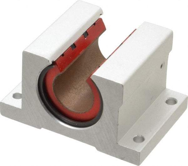 Pacific Bearing - 3/4" ID, 2-3/4" OAW x 2.063" OAL x 1-3/4" OAH Open Single Pillow Block - 2-1/16 Inch Overall Length x 1-3/4 Inch Overall Height x 2-3/4 Inch Width, - Americas Industrial Supply