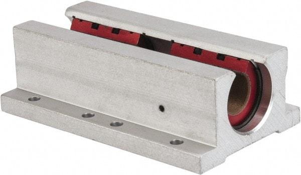 Pacific Bearing - 1/2" ID, 3-1/2" OAL x 1-1/4" OAH Open Twin Pillow Block - 3-1/2 Inch Overall Length x 1-1/4 Inch Overall Height x 2 Inch Width, - Americas Industrial Supply