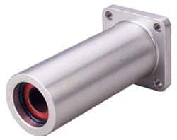 Pacific Bearing - 3/4" ID, 4.188" OAL x 2.38" OAH 4-Bolt Flange Mounted Bearing - 2,940 Lb Static Cap, 1-3/4" Btw Mnt Hole Ctrs, Aluminum - Americas Industrial Supply