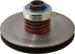 Lovejoy - 5" Min Pitch, 4.38" Long, 7.9" Max Diam, Spring Loaded Variable Speed Pulley - 8-1/4" Outside Diam, 1-1/8" Inside Diam, 5 Hp at 1750 RPM, 3 Hp at 1150 RPM - Americas Industrial Supply