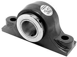 Browning - 3-7/16" ID, 14" OALType E Nonexpansion Pillow Block - 3-3/4" Base-to-Ctr Ht, Cast Iron - Americas Industrial Supply